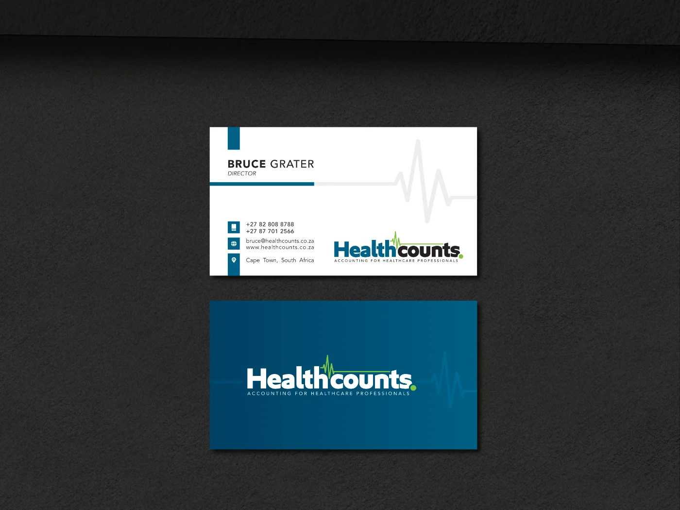 Healthcounts business cards proposal