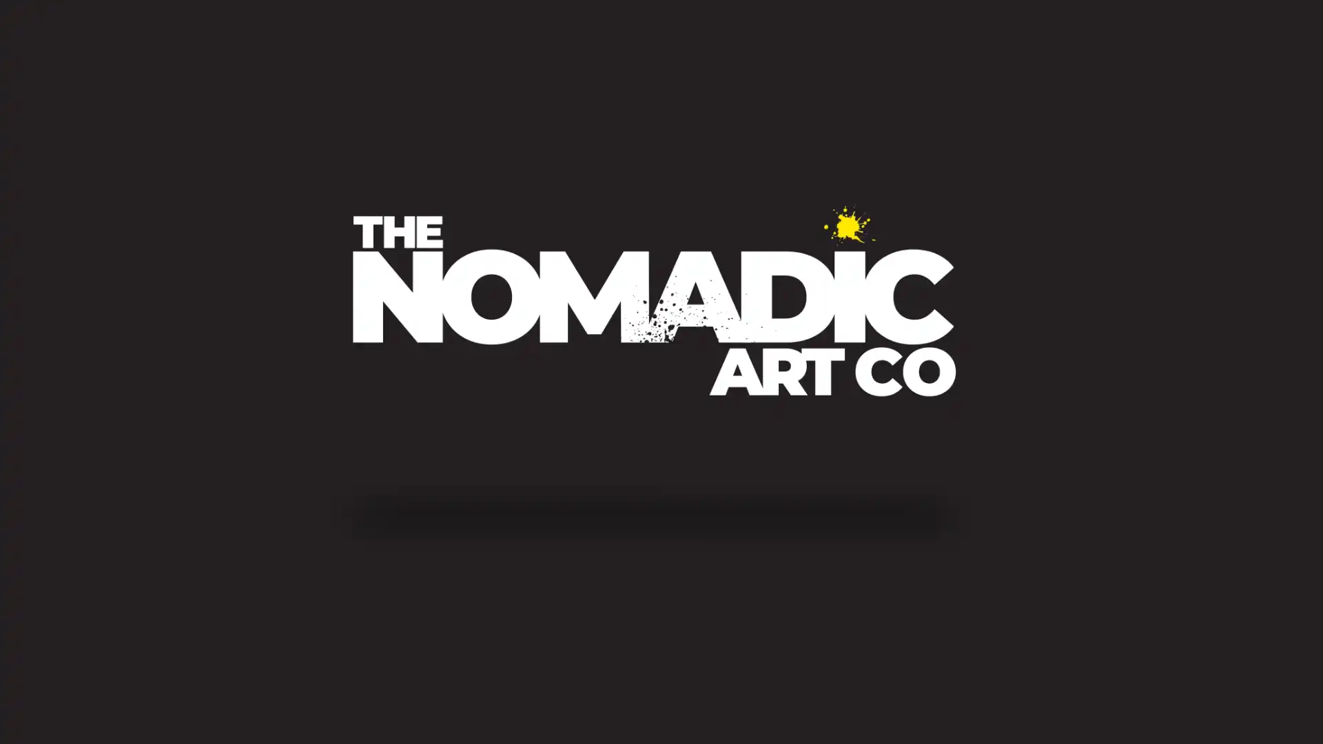 The Nomadic Art Co logo white on a blackground