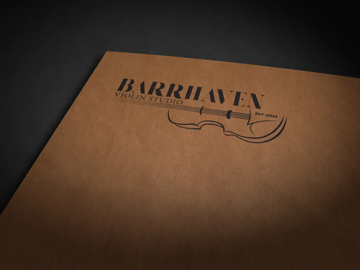 Barrhaven Violin School logo on brown paper