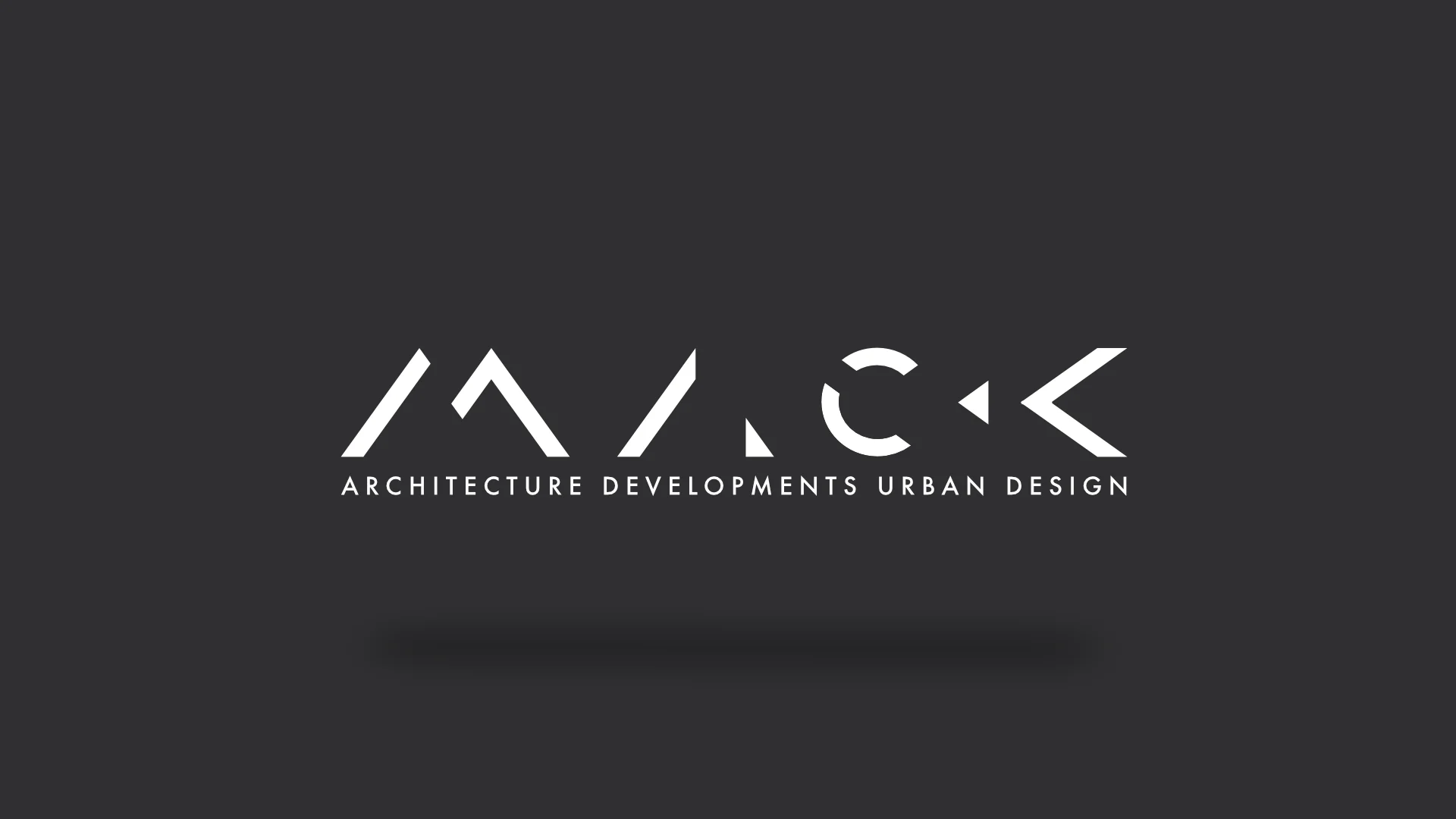 MACK Architecture Developments Urban Design white logo on a black background