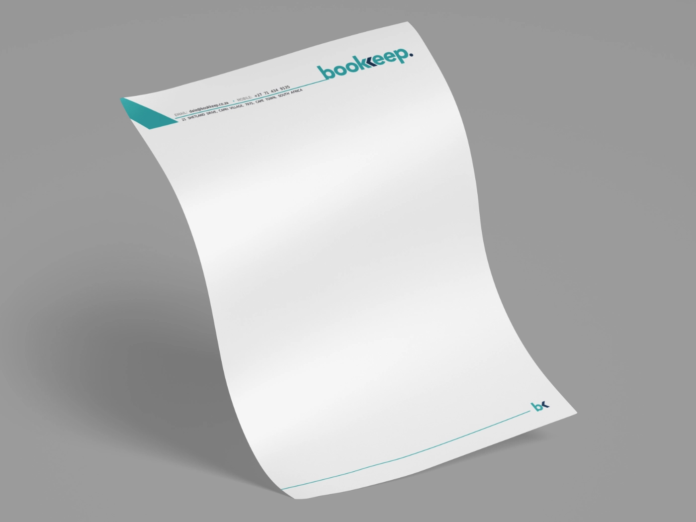 Bookkeep letterhead design